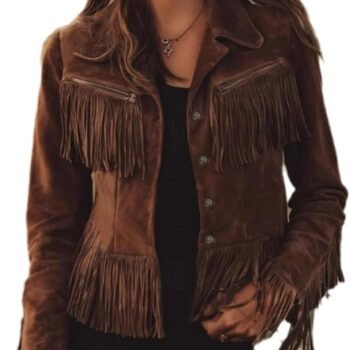 Women's Vintage Faux Suede Fringe Western Jacket