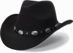 Classic Western Cowgirl Hat with Buckle Belt