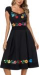 Women's Mexican Embroidered Lace Party Dress