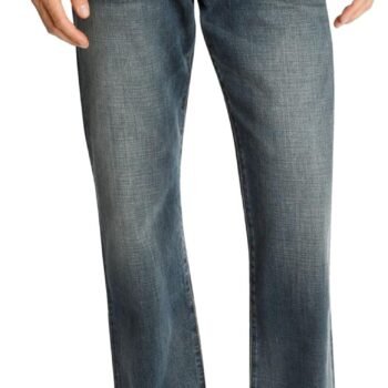 Men's Relaxed Fit Straight Leg Denim Jeans