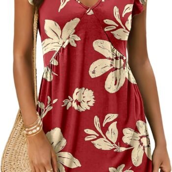 Women's Ruffle Sleeve Summer Mini Dress