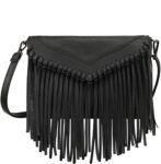 Women's Vintage Faux Leather Fringe Tassel Crossbody Bag