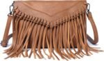 Women's Vintage Vegan Leather Fringe Tassel Crossbody Bag