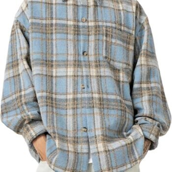 Men's Vintage Plaid Flannel Shirt Jacket