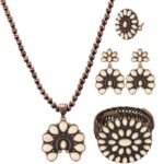 4-Piece Vintage Turquoise Western Jewelry Set
