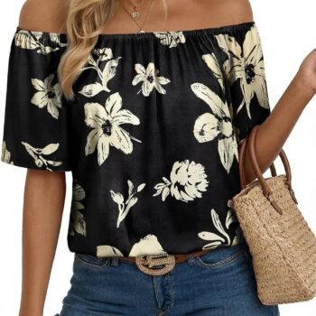 Women's Floral Print Off-Shoulder Boho Blouse