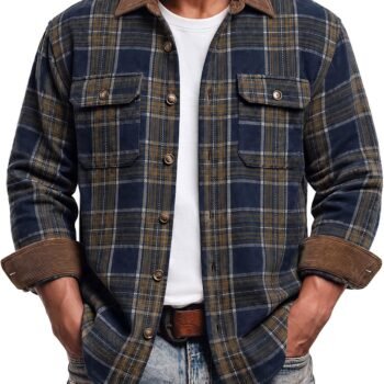 Men's Long Sleeve Plaid Flannel Shirt