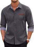 Men's Vintage Denim Style Long Sleeve Casual Shirt