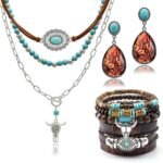 3-Piece Layered Turquoise Western Jewelry Set